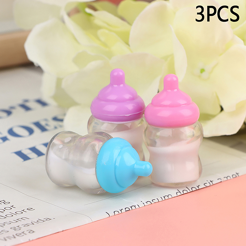 Zwitsal Baby Products - ●3PCS Dollhouse Baby Bottle Accessories Play
